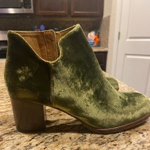 Patricia Nash Natasha Olive Velvet Bootie